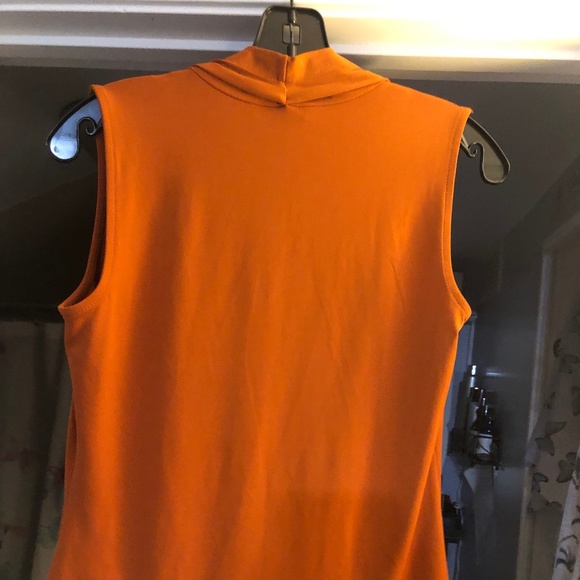 Calvin Klein Dark Orange Sleeveless Blouse women’s small - Picture 4 of 4